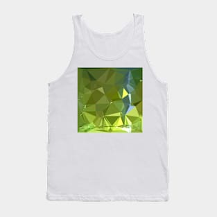 Chartreuse Green Abstract Low Polygon Background Tank Top